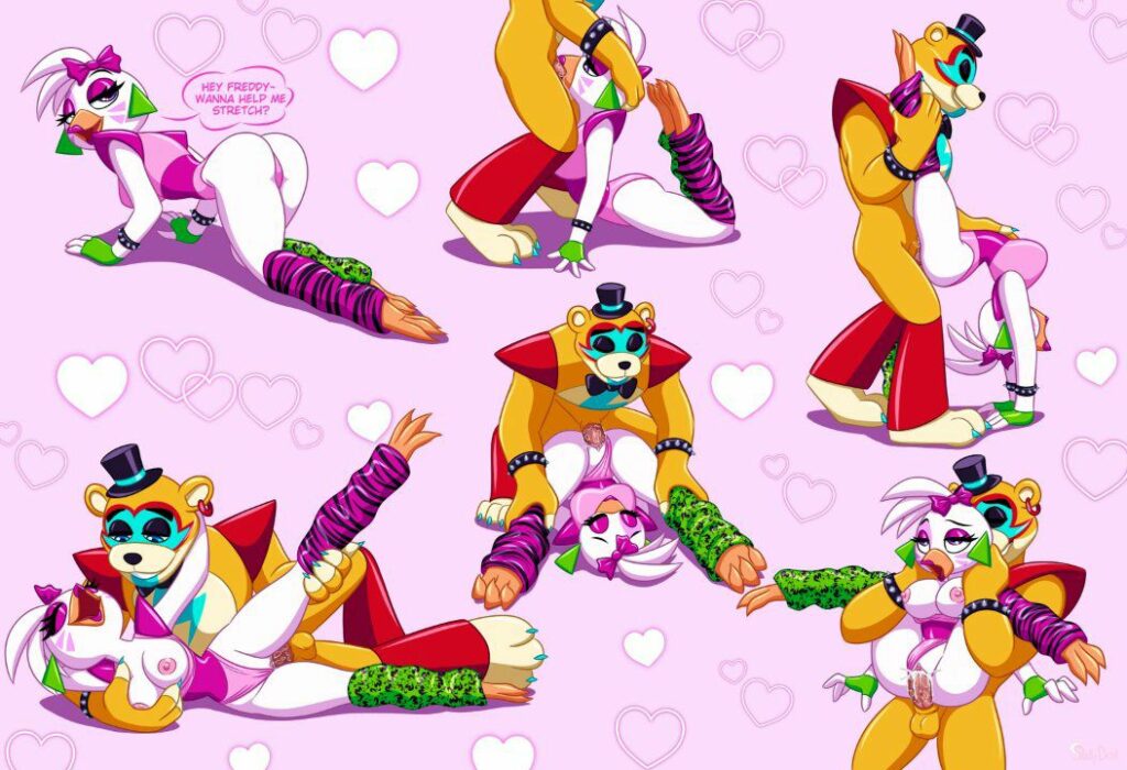 FNAF Кирица Чика Hentai porn секс арты 18+ без цензуры, голая Чика и Рокси, голая, сиськи, пизда, сосёт хуй, пять ночей с Фредди, порно игра, комикс