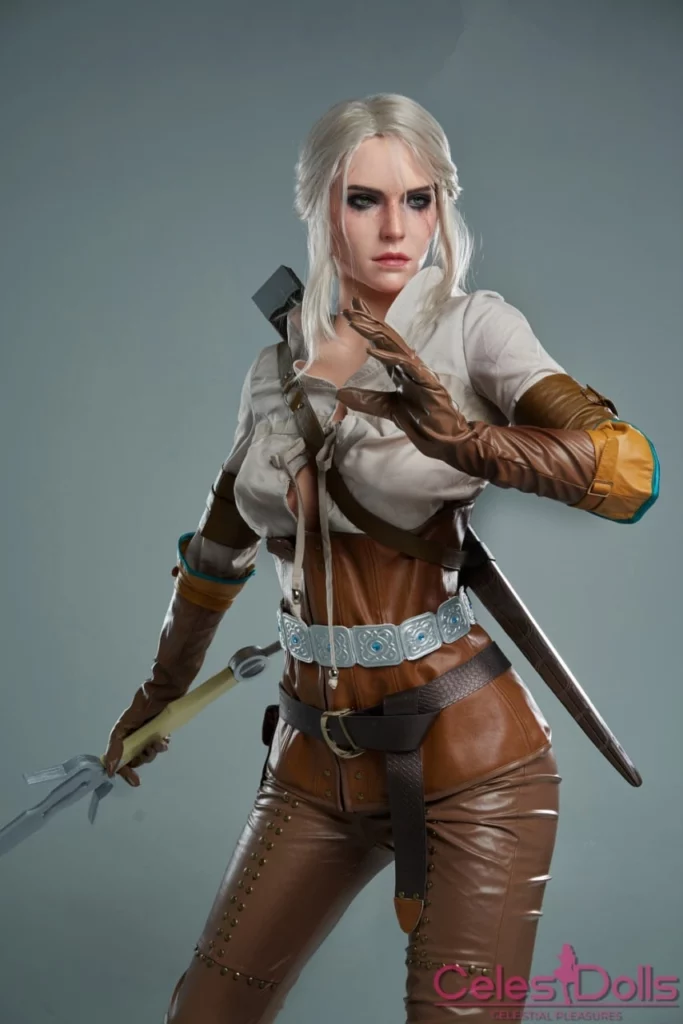 Кукла для взрослых Цири из игры Witcher полная версия без цензуры сиськи, попка и пизда 18+ секс порно 