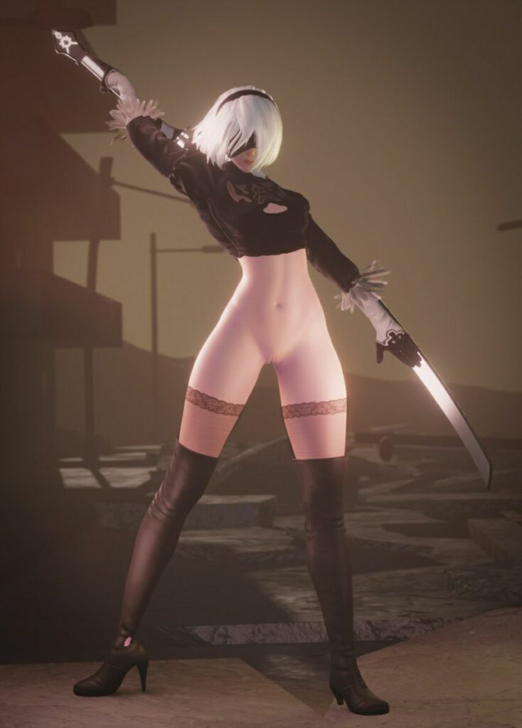 Ниер: Автомата hentai, NieR: Automata Ver порно, секс персонаже из аниме Йорха-2B, 9S, A2 sex арты без цензуры