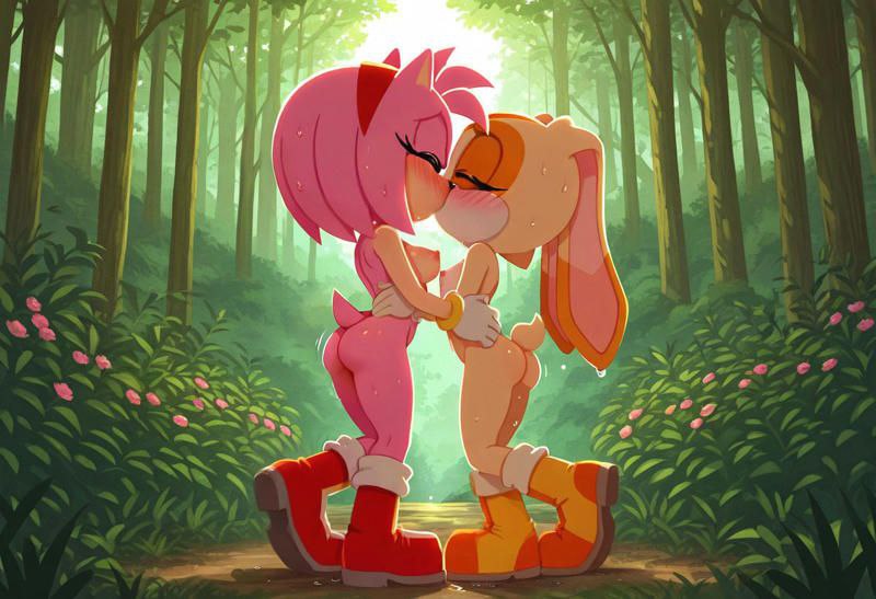 Розовая Ежиха Эми Роуз хентай арты из мультиков и игр Соник, porno sex arts game Amy Rose Sonik, голая картинки Роуз